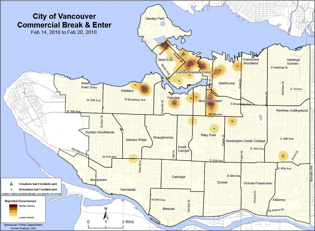 Vancouver Crime Heat Map
